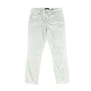 Level 99 Mid Rise Lily‎ Roll Up Crop White Jeans Stretch Womens Size 28